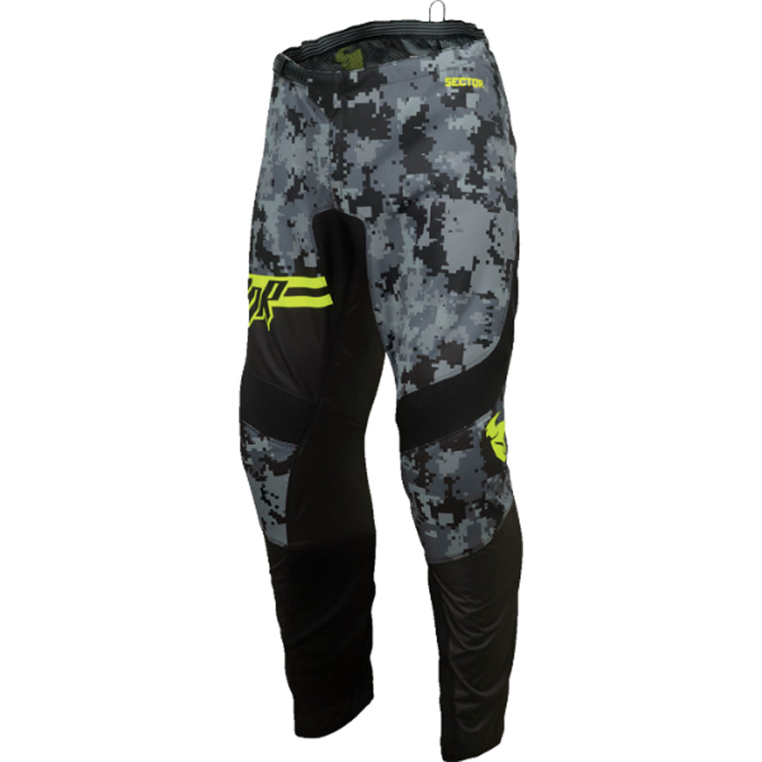 THOR Youth Sector DIGI Pants Black/Charcoal - Front View