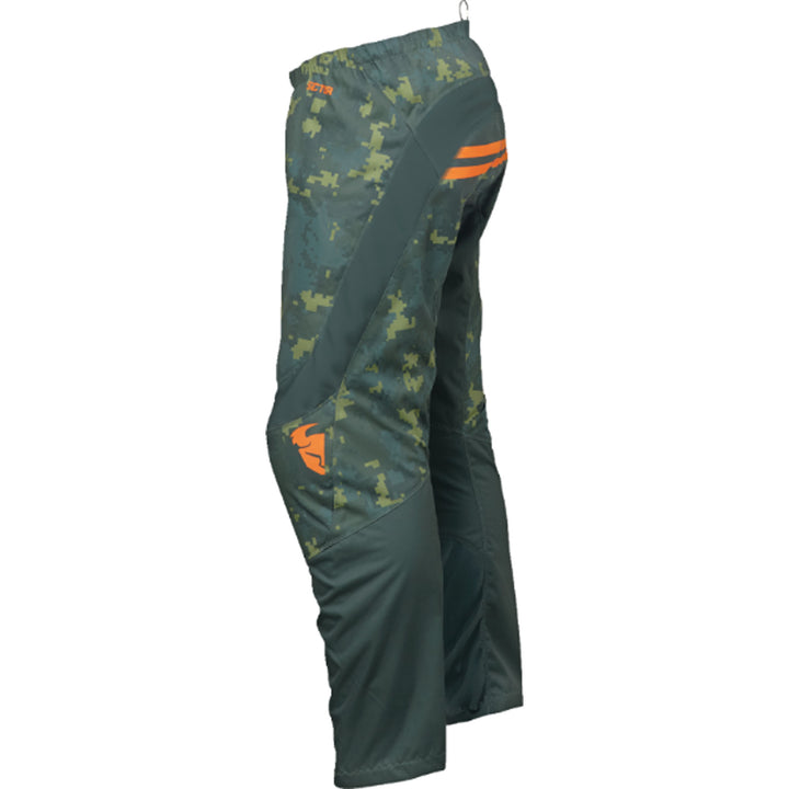 THOR Youth Sector DIGI Pants Green/Charcoal - Side View