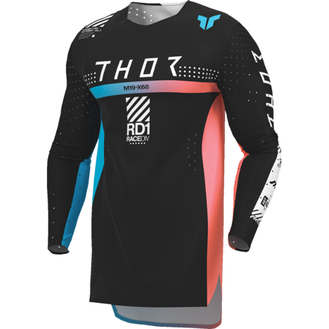 THOR Youth SPORTMODE Synth Jersey Black - Front Left Side View