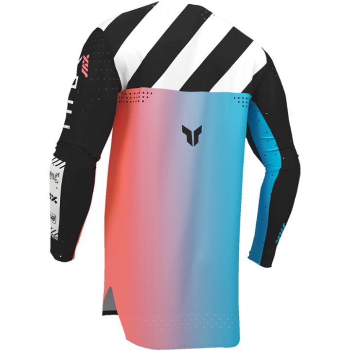 THOR Youth SPORTMODE Synth Jersey Black - Rear Left Side View
