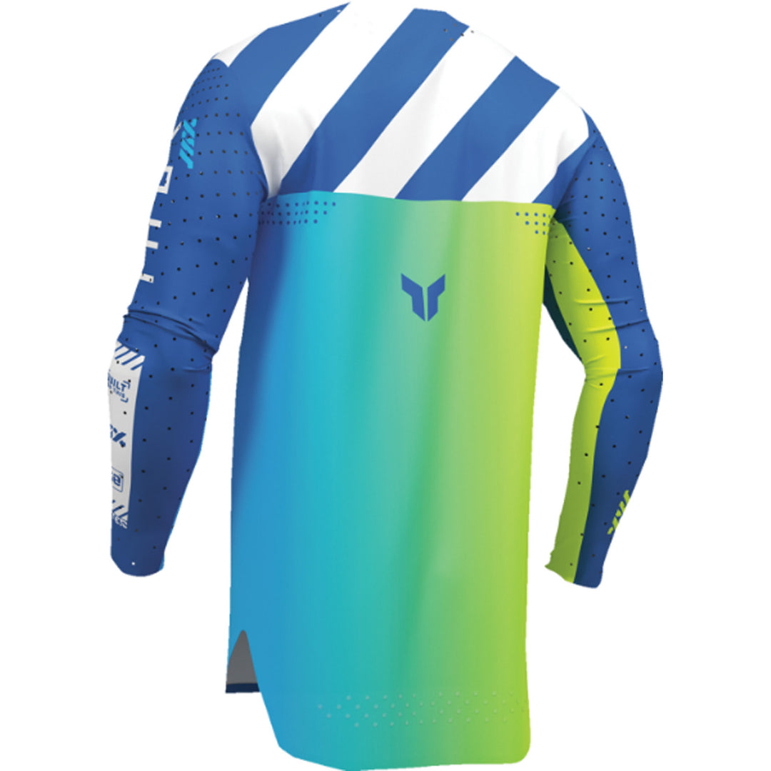 THOR Youth SPORTMODE Synth Jersey Blue - Rear Left Side View