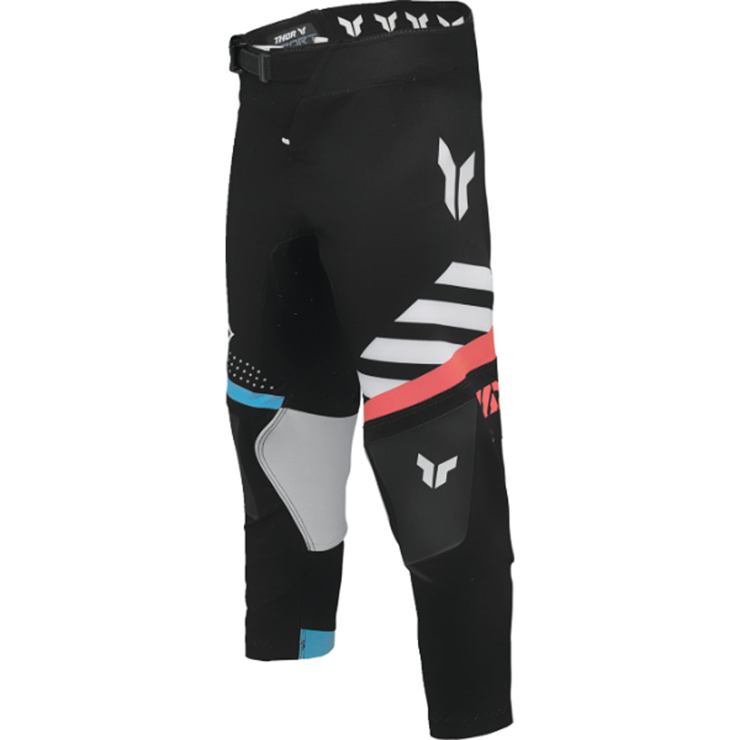 THOR Youth SPORTMODE Synth Pants Black - Front Left Side View