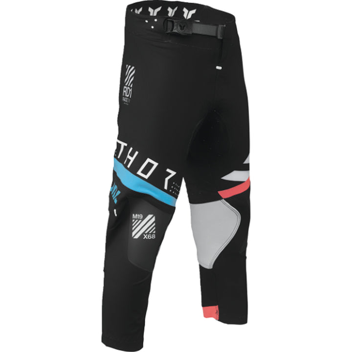 THOR Youth SPORTMODE Synth Pants Black - Front Right Side View