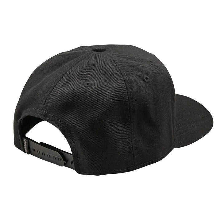 Troy Lee Designs Curved Snapback Badge Hat Black - Rear Side View