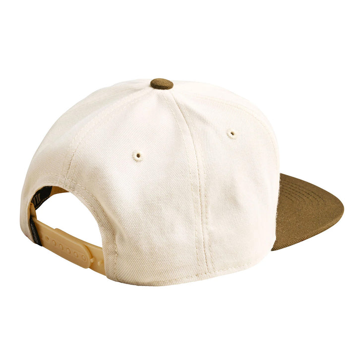 Troy Lee Designs Flat Bill Snapback Peace Hat Vintage White/Olive - Rear Side View