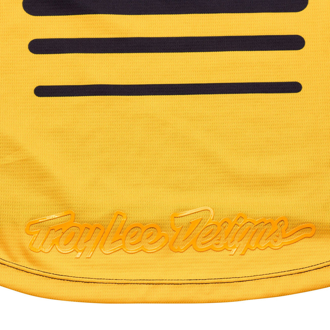 Troy Lee Designs GP Pro Fifty-50 Jersey Black/Gold - Close-Up of Brand Logo on Tail