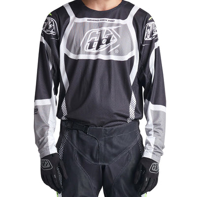 Troy Lee Designs GP Pro Air Bands Jersey Phantom/Gray - Front View of Model Posing in Jersey