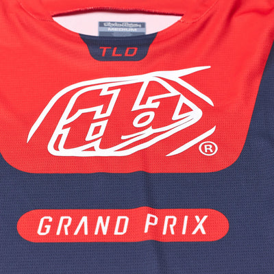 Troy Lee Designs GP Pro Blends Jersey Navy/Orange - Close-up of Chest Graphic