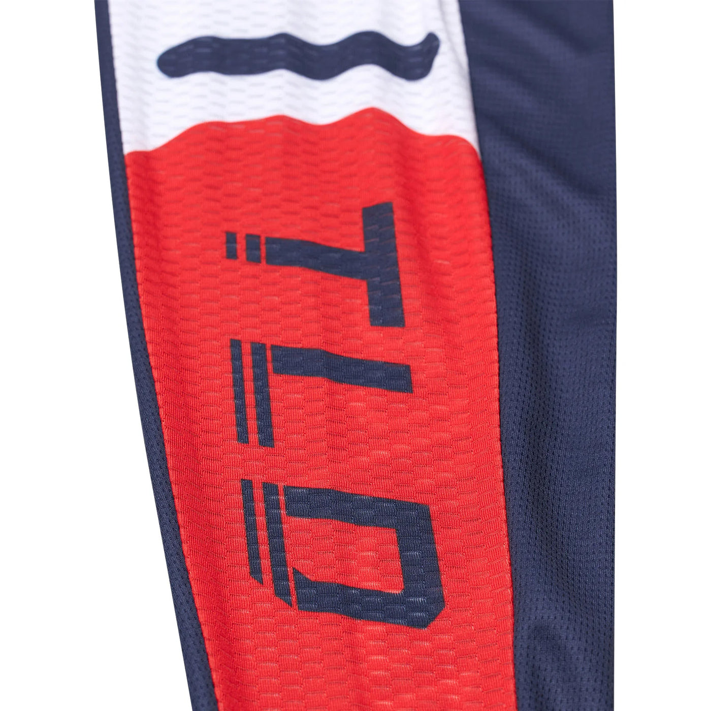 Troy Lee Designs GP Pro Blends Jersey Navy/Orange - Close-Up of Sleeve Graphic