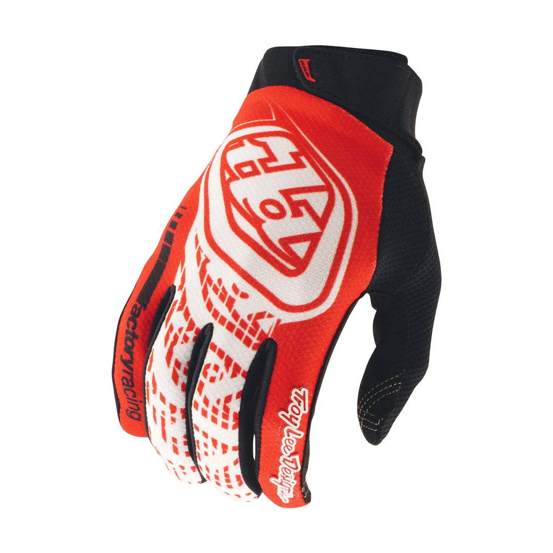 Troy Lee Designs GP Pro Frames Gloves Red/White - Back of Hand View