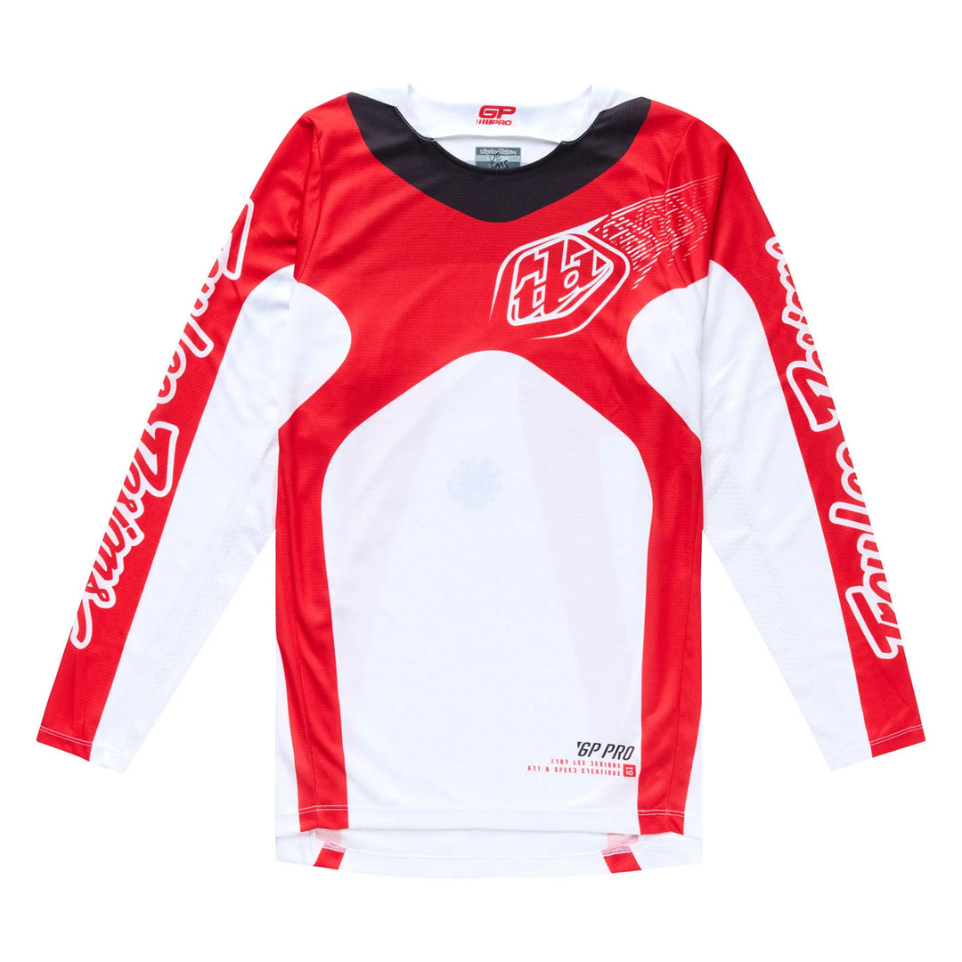 Troy Lee Designs GP Pro Frames Jersey White/Red - Front View