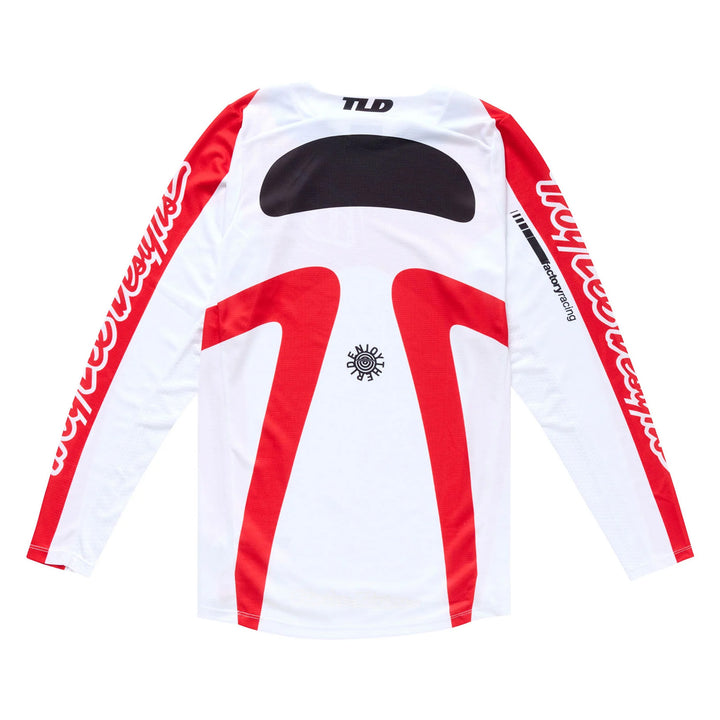 Troy Lee Designs GP Pro Frames Jersey White/Red - Rear View