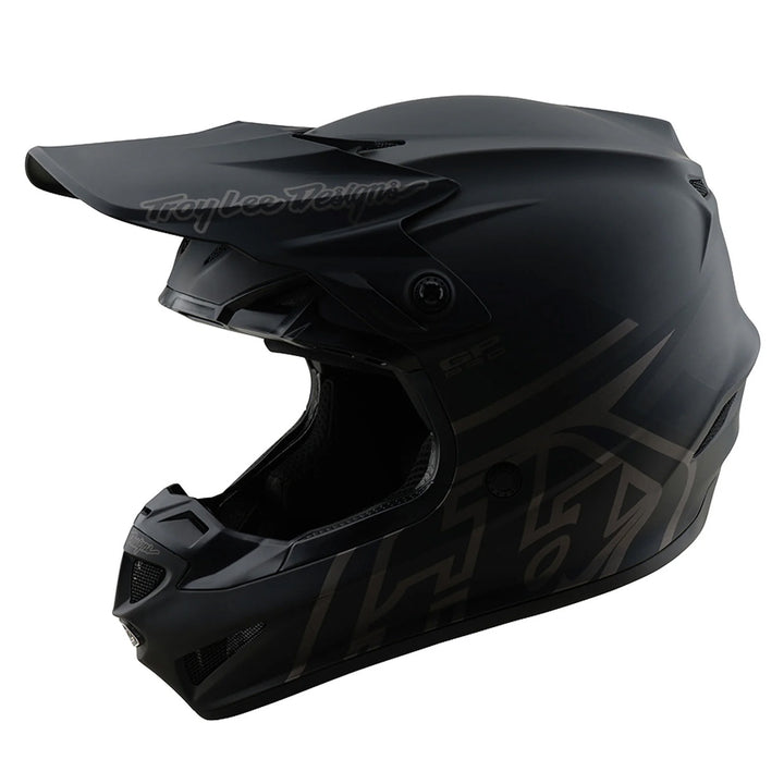 Troy Lee Designs GP Pro Mono Helmet Black - Front Left Side View