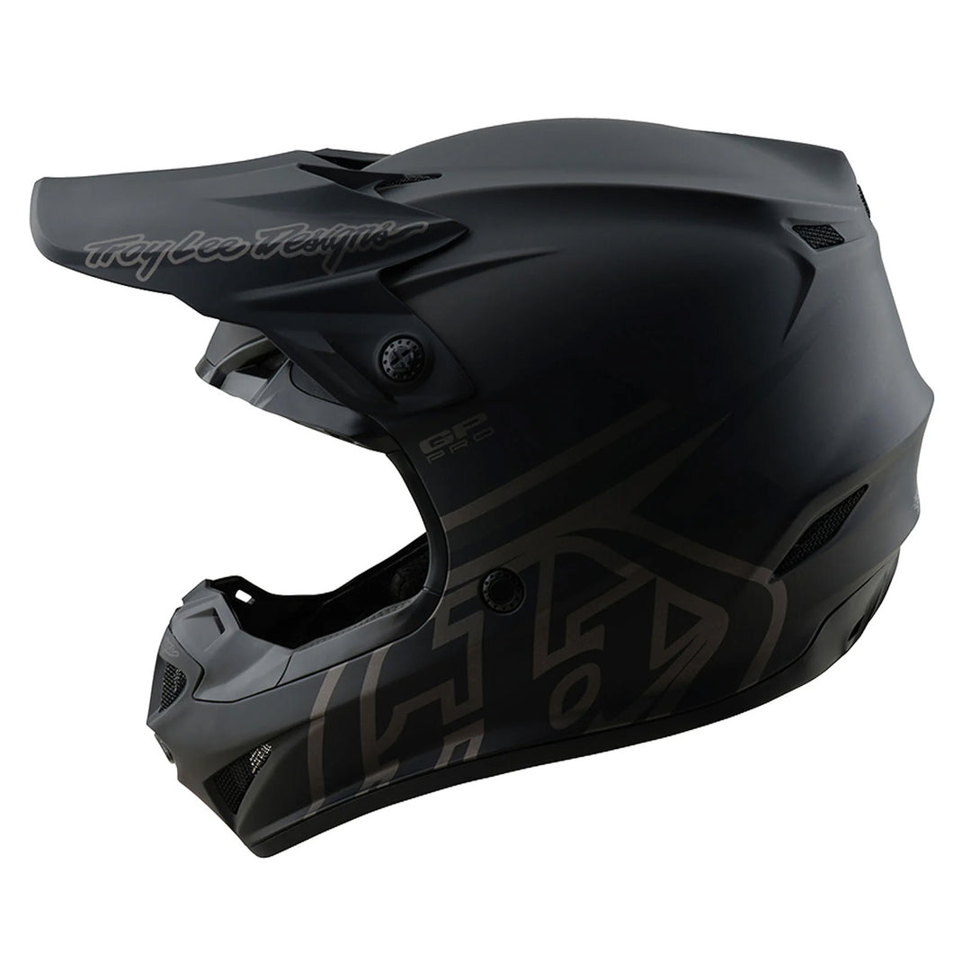 Troy Lee Designs GP Pro Mono Helmet Black - Left Side View