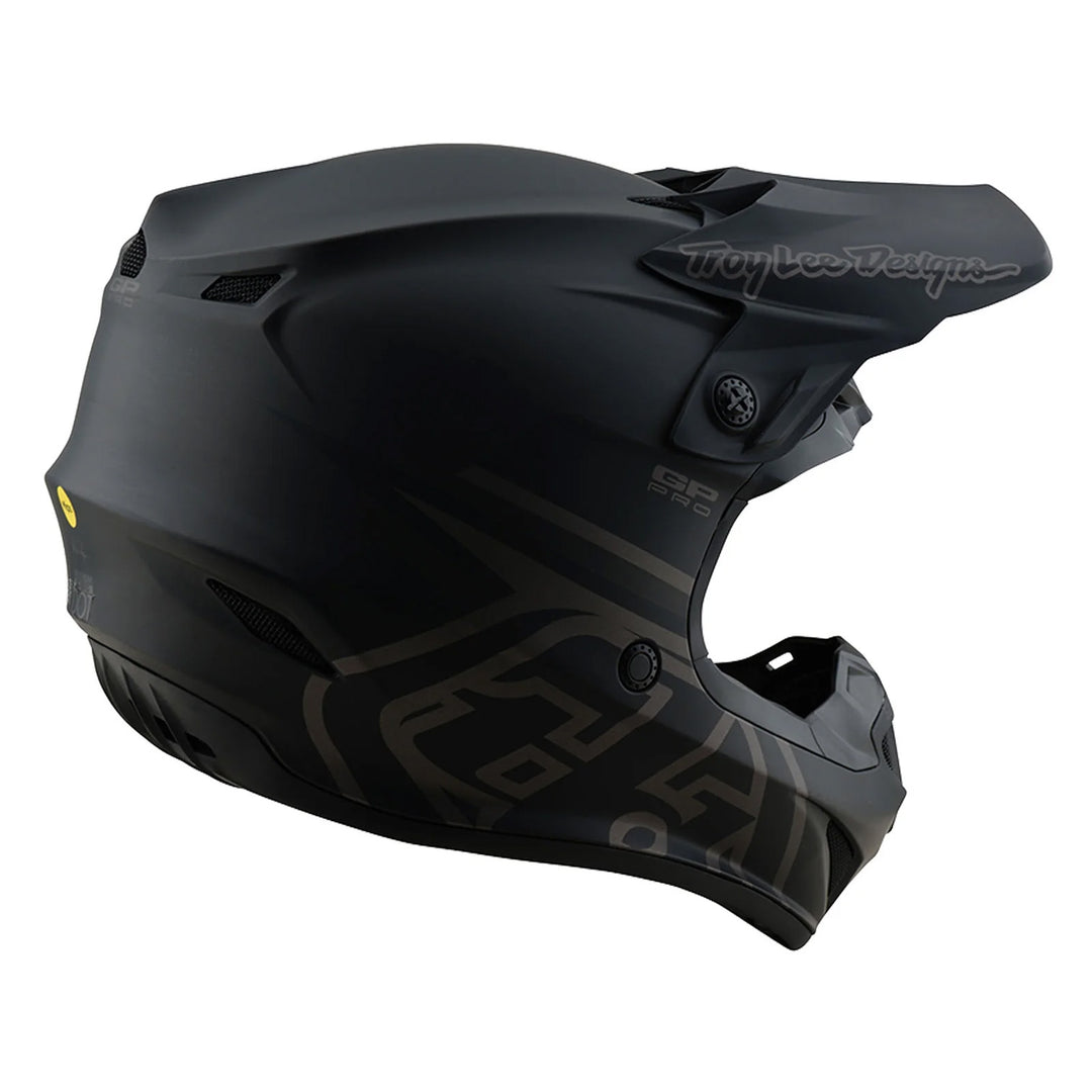 Troy Lee Designs GP Pro Mono Helmet Black - Rear Right Side View