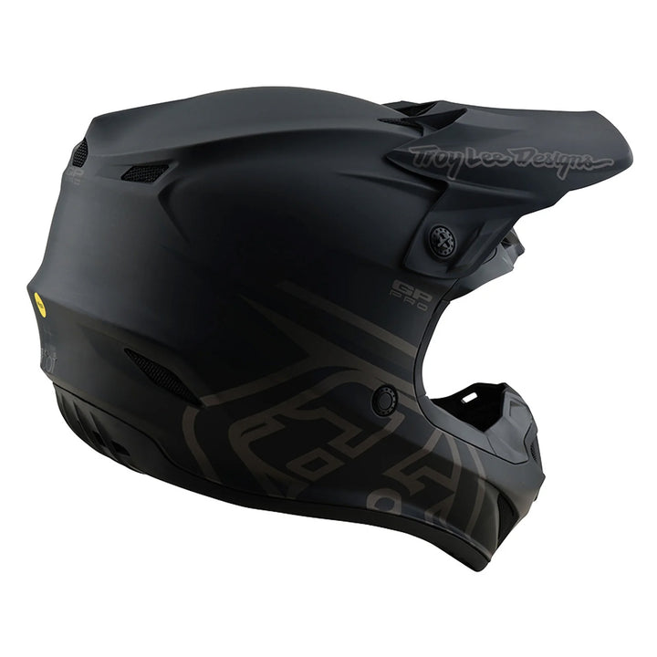 Troy Lee Designs GP Pro Mono Helmet Black - Rear Right Side View