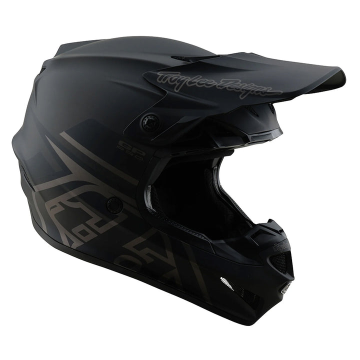 Troy Lee Designs GP Pro Mono Helmet Black - Front Right Side View