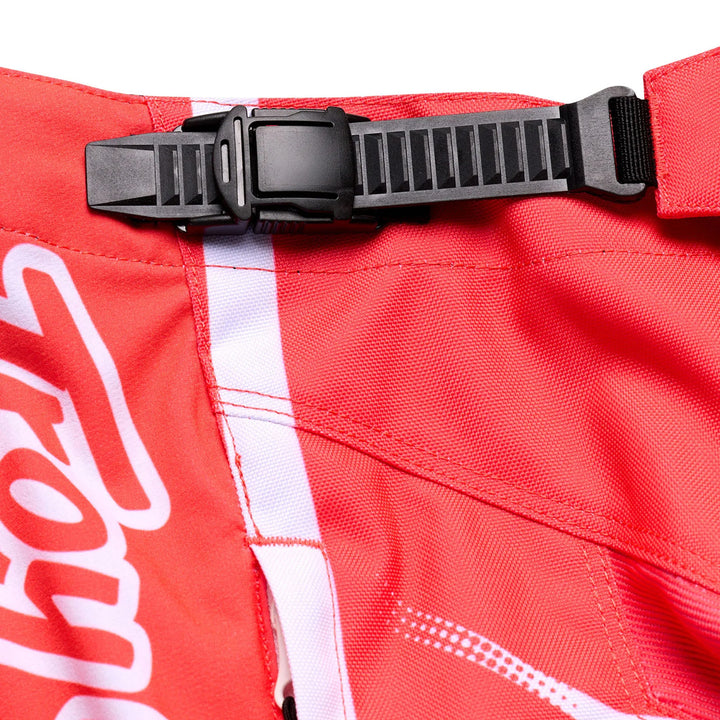 Troy Lee Designs GP Pro Spun Pants Red - Close-Up of Waist Ratchet Buckle