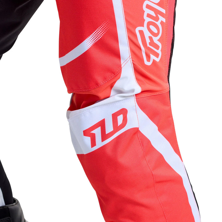 Troy Lee Designs GP Pro Spun Pants Red - Close-Up of Knee Details