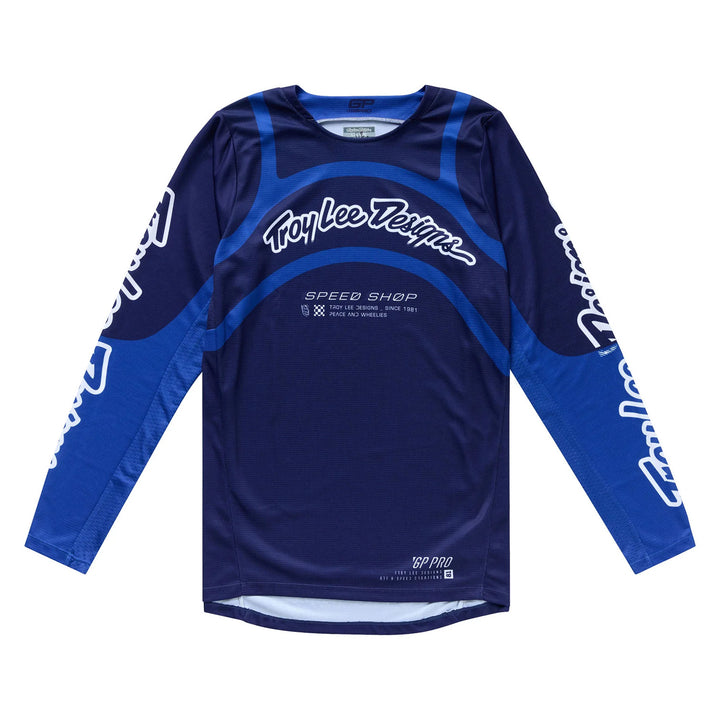 Troy Lee Designs GP Pro Swerve Jersey Navy/Blue - Front View