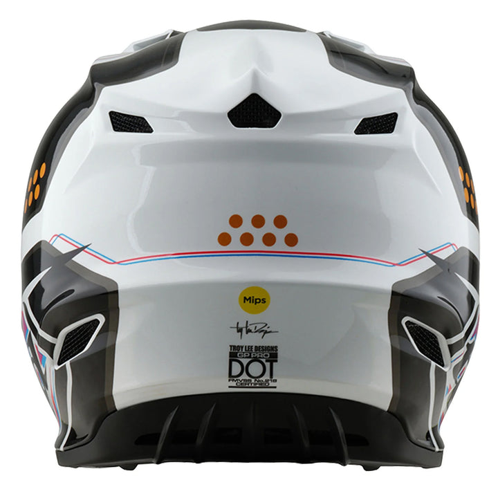 Troy Lee Designs GP Pro Trooper Helmet White - Rear View