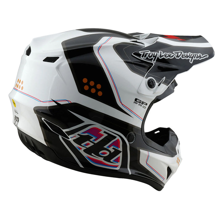 Troy Lee Designs GP Pro Trooper Helmet White - Rear Right Side View