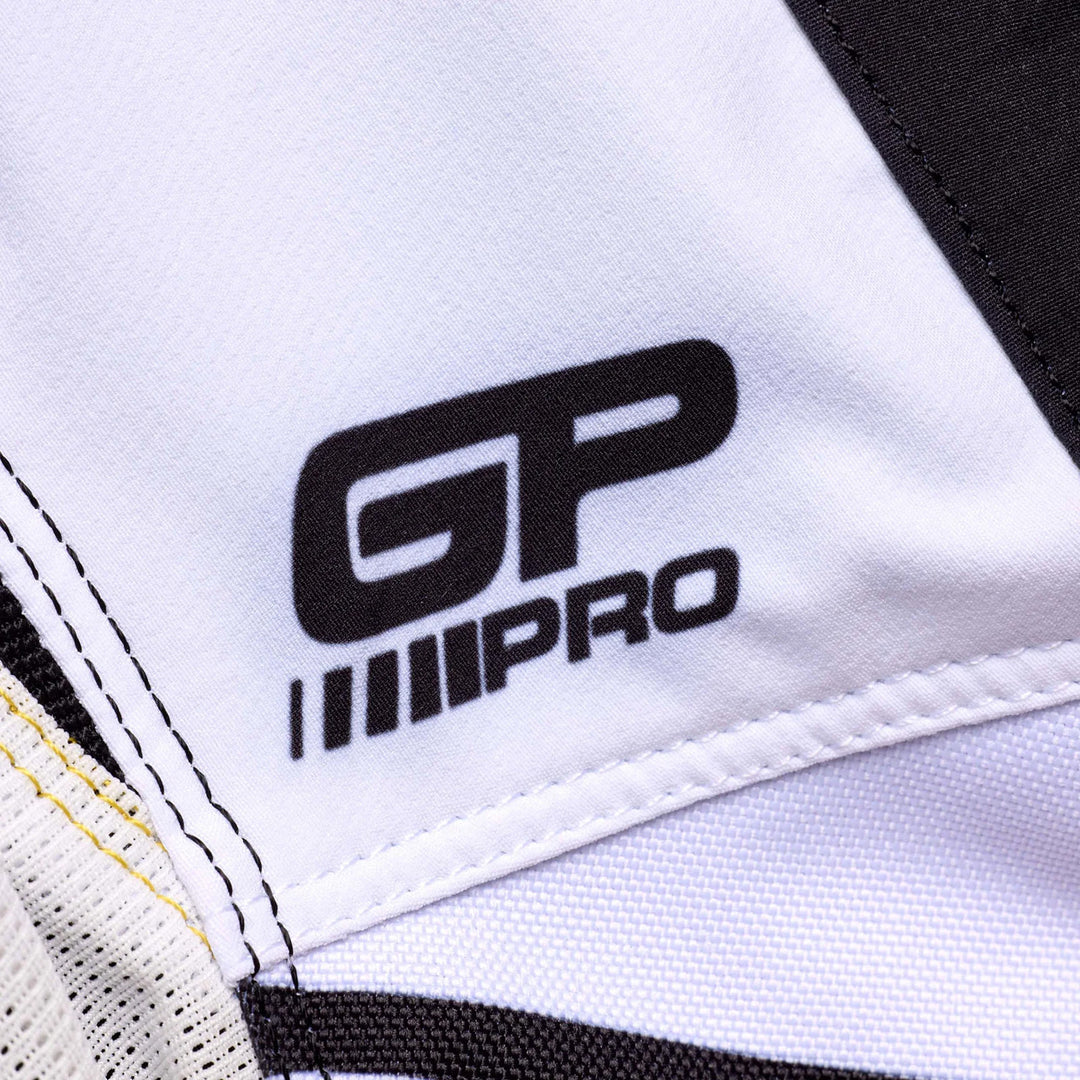 Troy Lee Designs GP Pro Fifty-50 Pants Black/Gold - Close-Up of GP Pro Graphic Above Knee