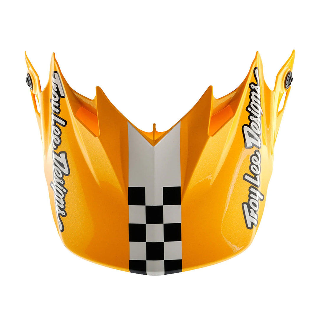 Troy Lee Designs GP Pro Fifty-50 Helmet White/Gold - Top View of Visor Only