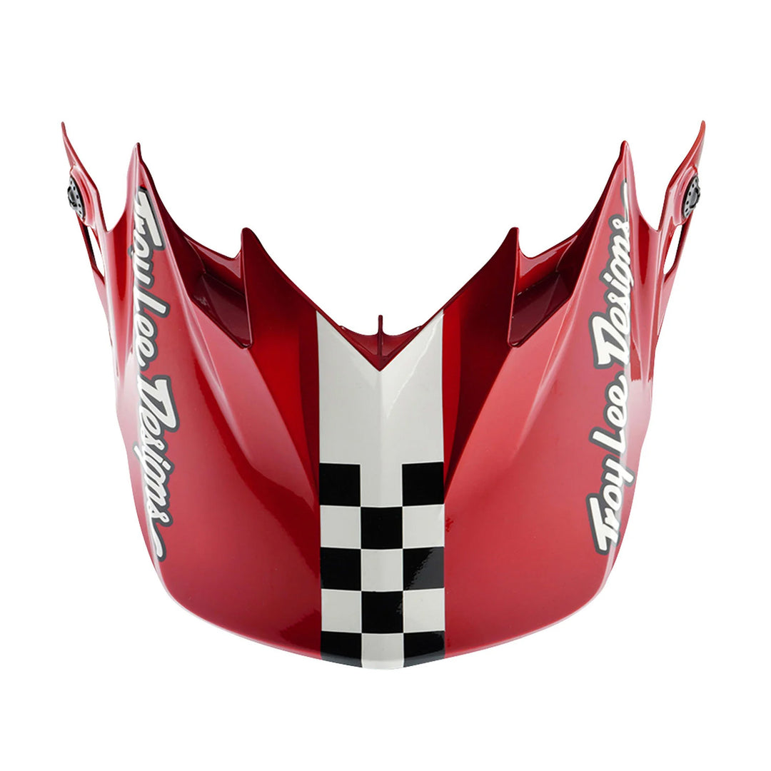 Troy Lee Designs GP Pro Fifty-50 Helmet White/Red - Top View of Visor Only