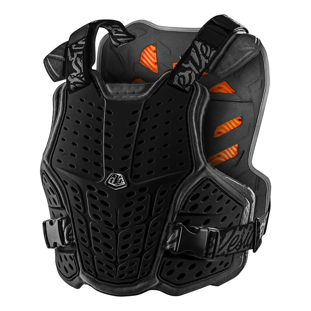 Troy Lee Designs Rockfight CE Chest Protector Black - Front Side View