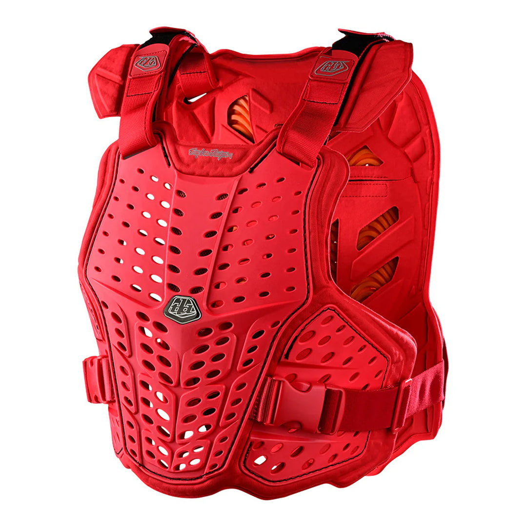 Troy Lee Designs Rockfight CE Chest Protector Red - Front Side View