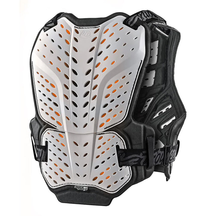 Troy Lee Designs Rockfight CE Chest Protector White - Rear Side View
