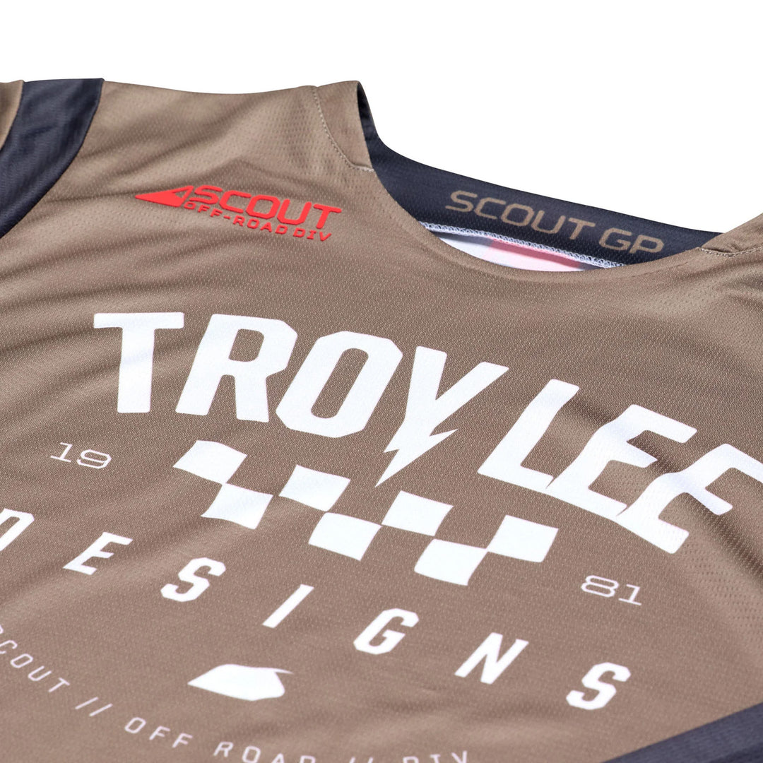 Troy Lee Designs Scout GP Ripper Jersey Tarmac - Close-Up of Front Graphics
