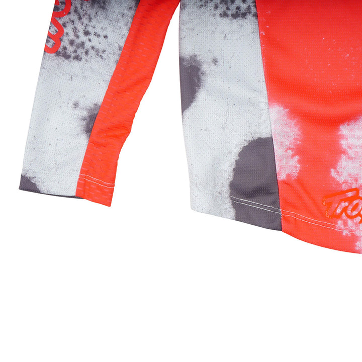 Troy Lee Designs Youth GP Pro Arrival Jersey Chalk - Close-Up of Rear Lower Corner