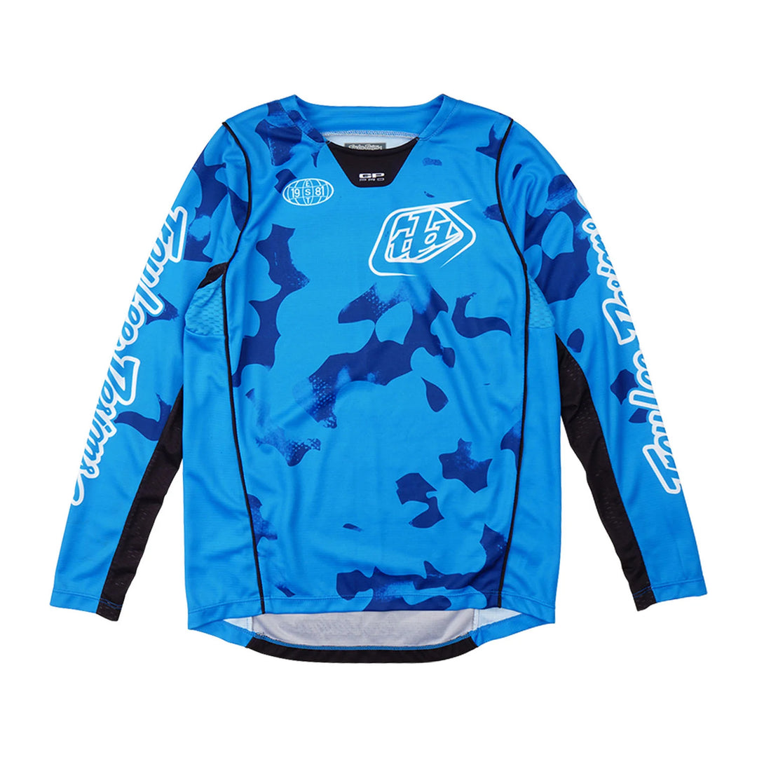 Troy Lee Designs Youth GP Pro Blotted Jersey Bright Blue - Front View