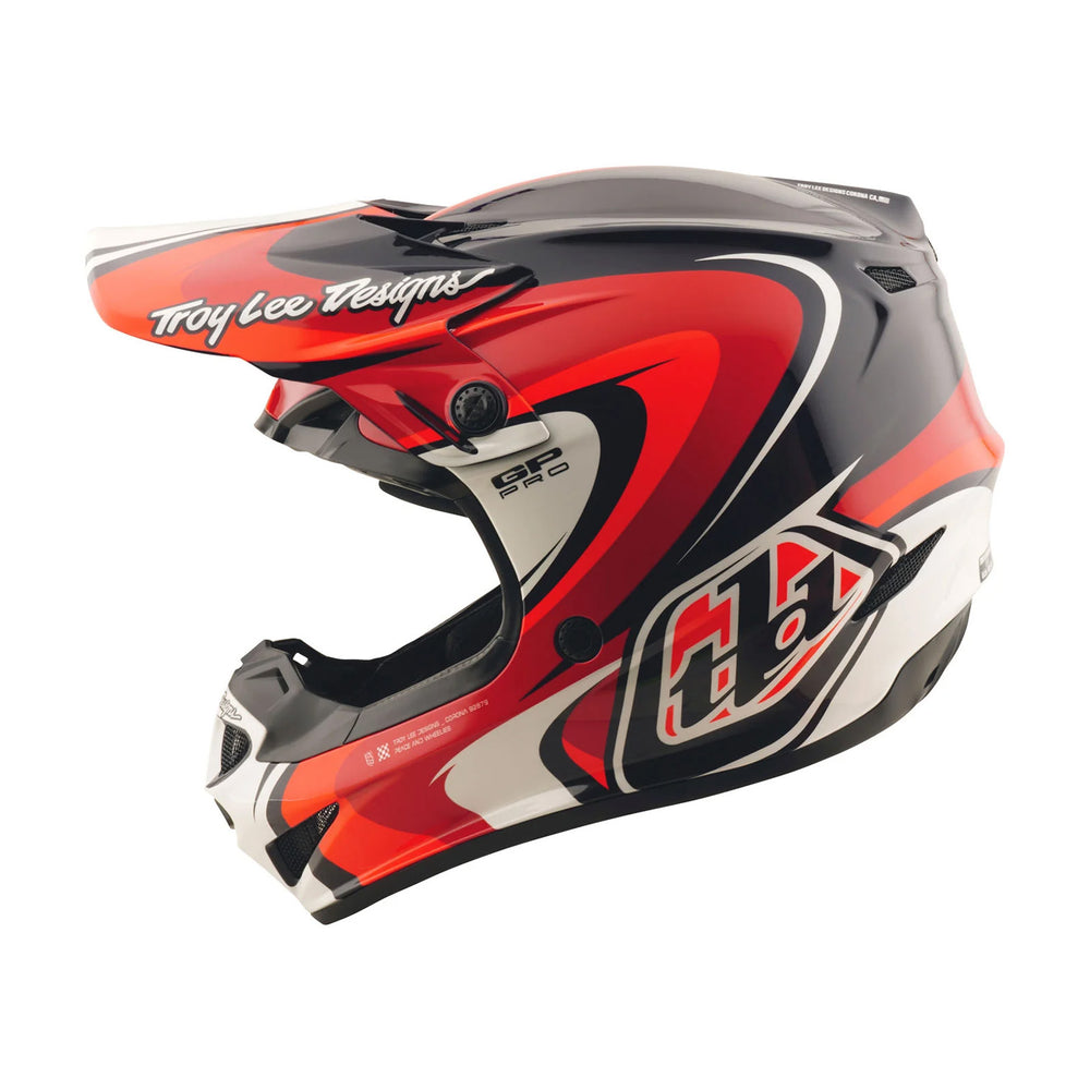 Troy Lee Designs Youth GP Pro Crossover Helmet Black/Red - Left Side View