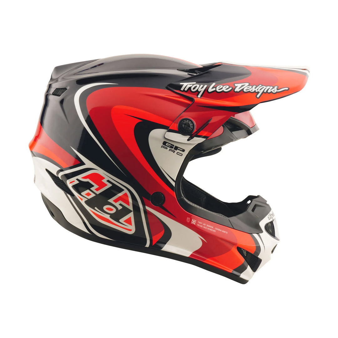 Troy Lee Designs Youth GP Pro Crossover Helmet Black/Red - Right Side View