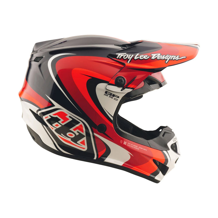 Troy Lee Designs Youth GP Pro Crossover Helmet Black/Red - Right Side View