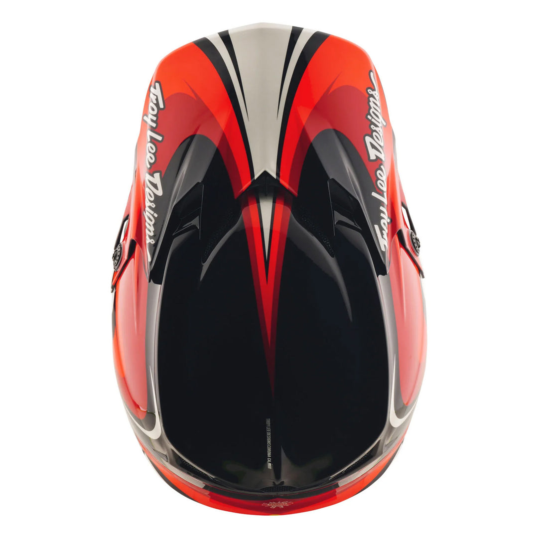 Troy Lee Designs Youth GP Pro Crossover Helmet Black/Red - Top Down View