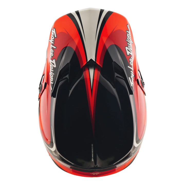 Troy Lee Designs Youth GP Pro Crossover Helmet Black/Red - Top Down View