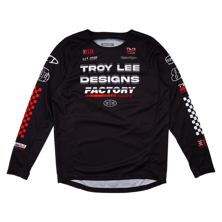Troy Lee Designs Youth GP Pro Factory Jersey Black - Front View