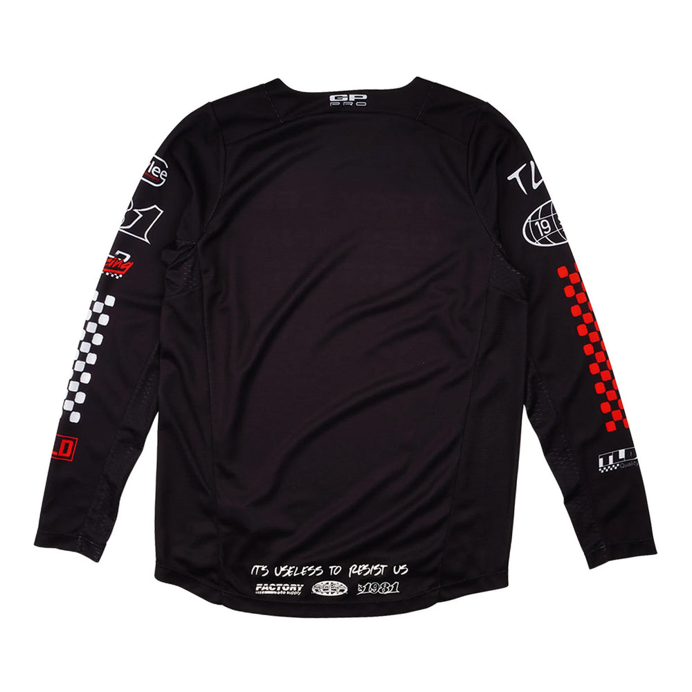 Troy Lee Designs Youth GP Pro Factory Jersey Black - Rear View