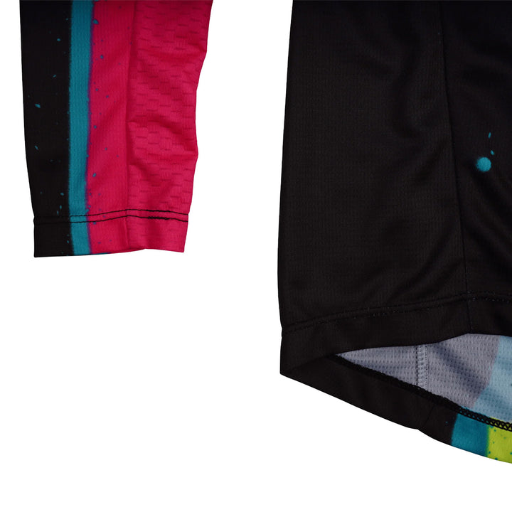 Troy Lee Designs Youth GP Pro Membrane Jersey Black/Glo Yellow - Close-Up of Lower Sleeve and Side Details