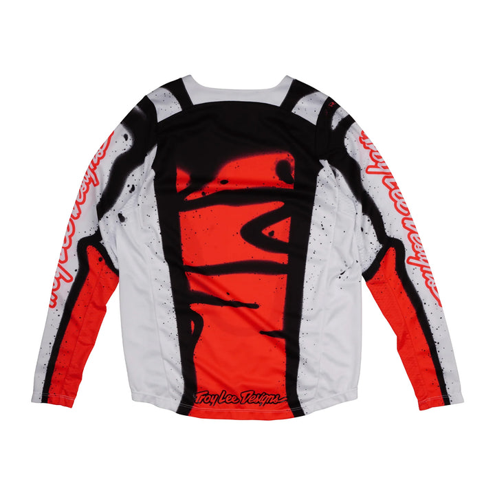 Troy Lee Designs Youth GP Pro Membrane Jersey White/Infra Red - Rear View