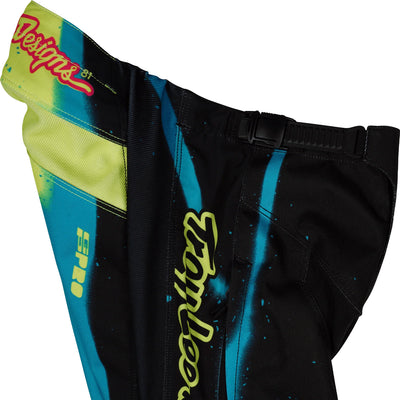 Troy Lee Designs Youth GP Pro Membrane Pants Black/Glo Yellow - Close-Up of Belt Fastener