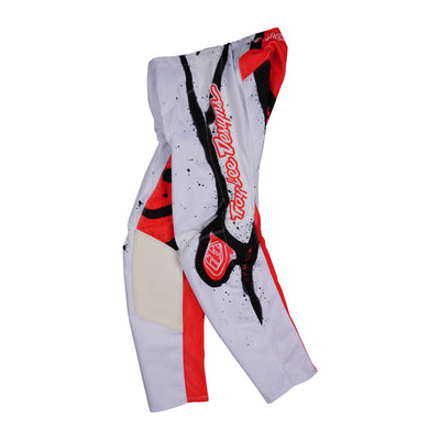Troy Lee Designs Youth GP Pro Membrane Pants White/Infra Red - Left Side View