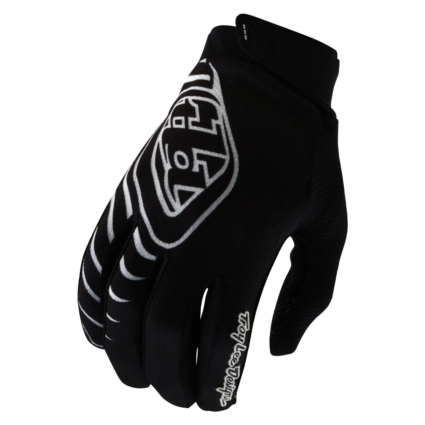 Troy Lee Designs Youth GP Pro Mono Gloves Black - Back of Hand View