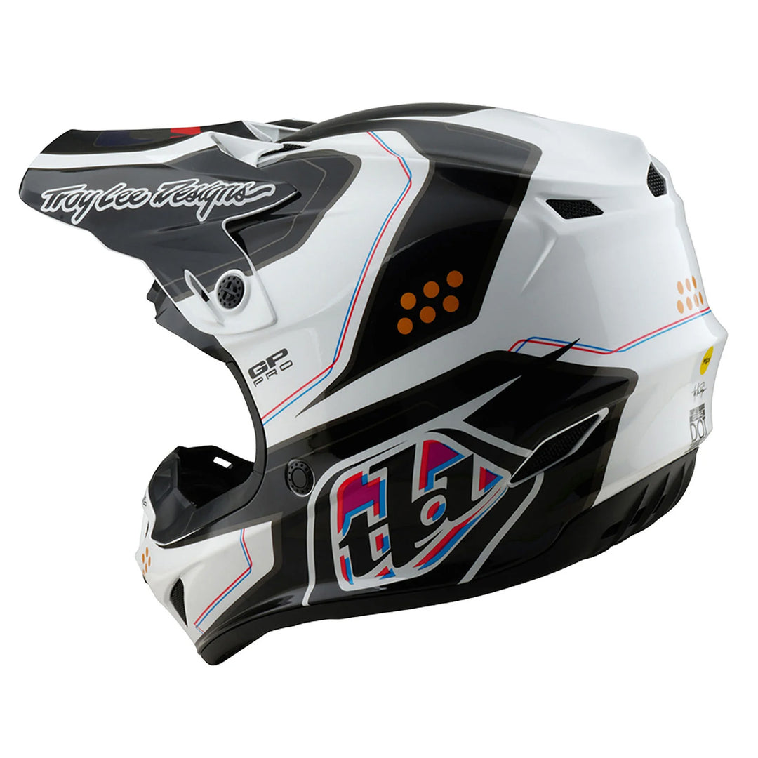 Troy Lee Designs Youth GP Pro Trooper Helmet White - Rear Left Side View