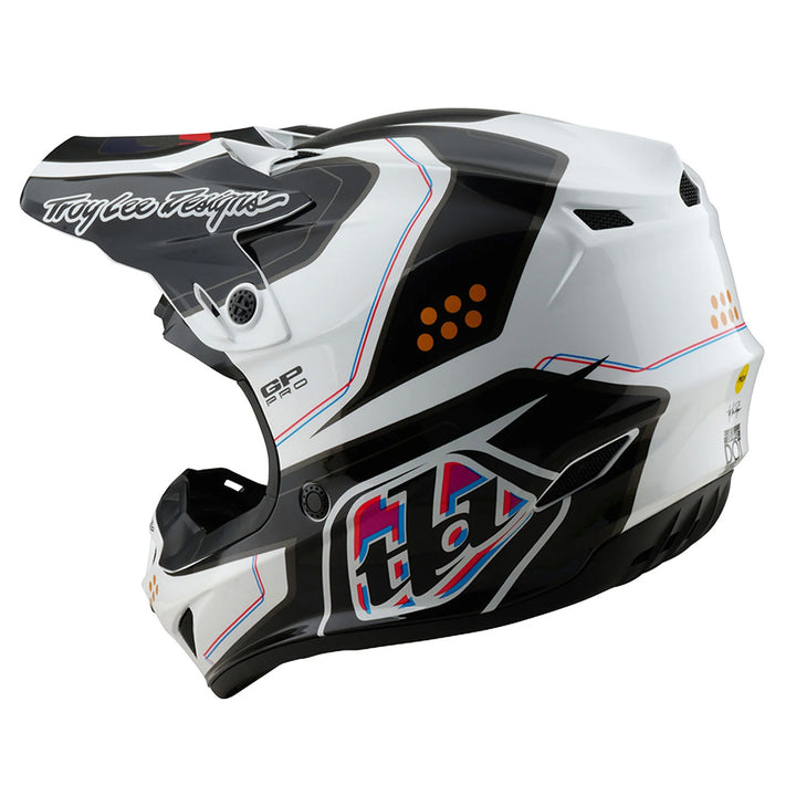 Troy Lee Designs Youth GP Pro Trooper Helmet White - Rear Left Side View