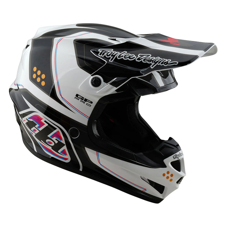 Troy Lee Designs Youth GP Pro Trooper Helmet White - Front Right Side View